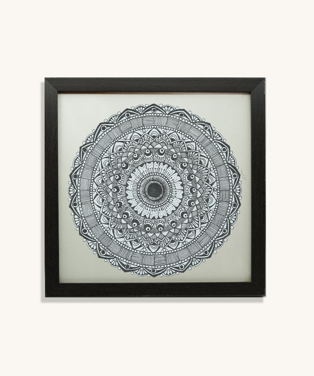 Handmade Mandala Art Frame Black Edition