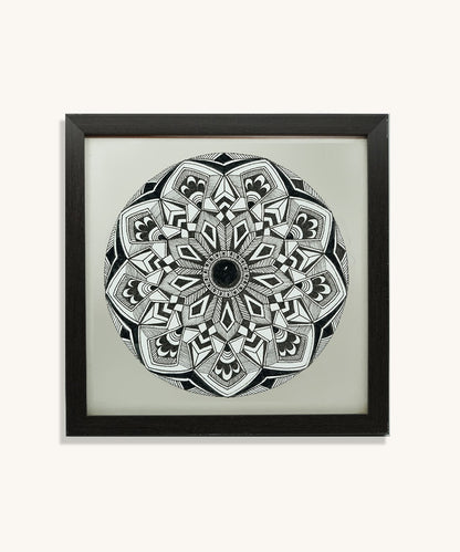 Handmade Mandala Art Frame Black Edition