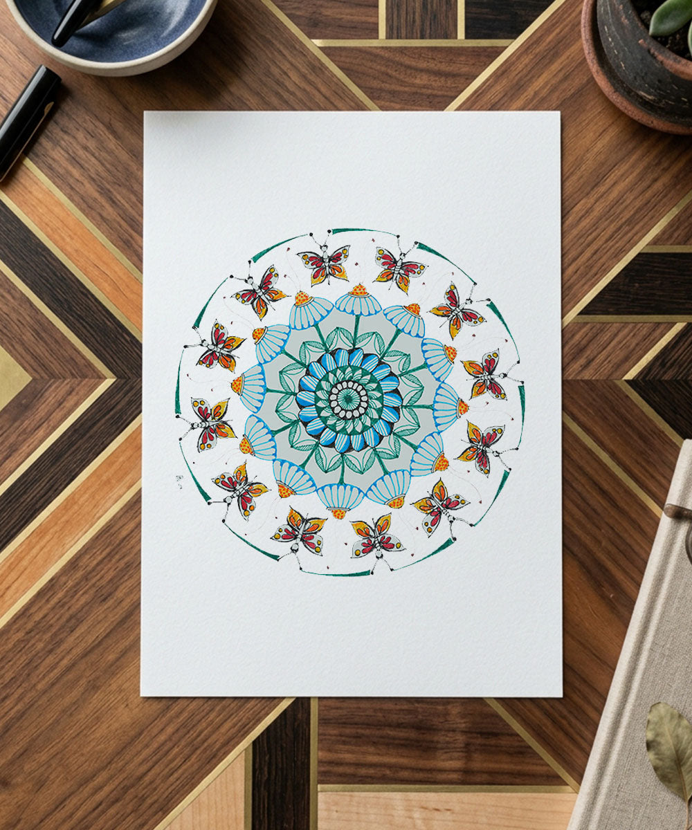 Handmade Mandala Art Frame Black Edition