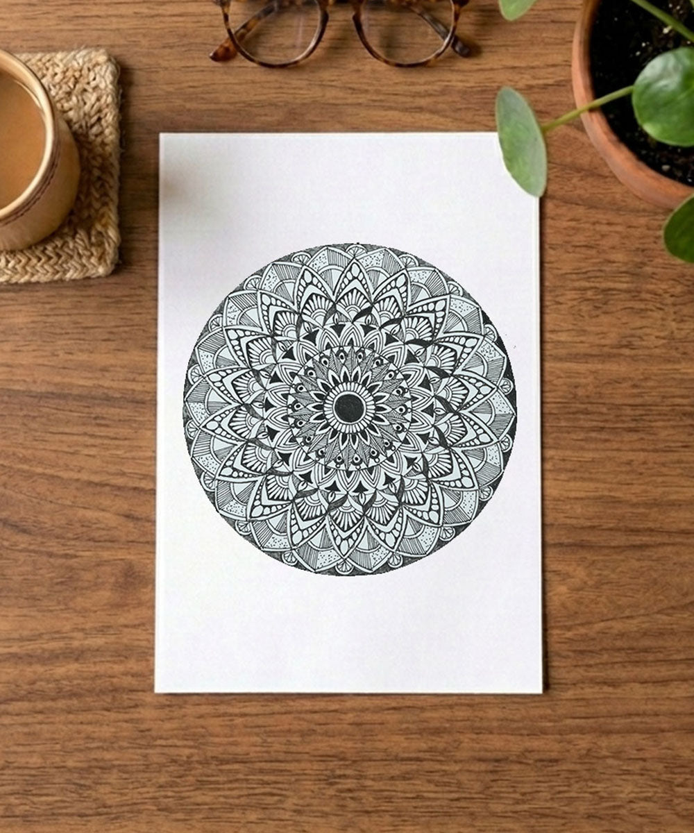 Handmade Mandala Art Frame Black Edition