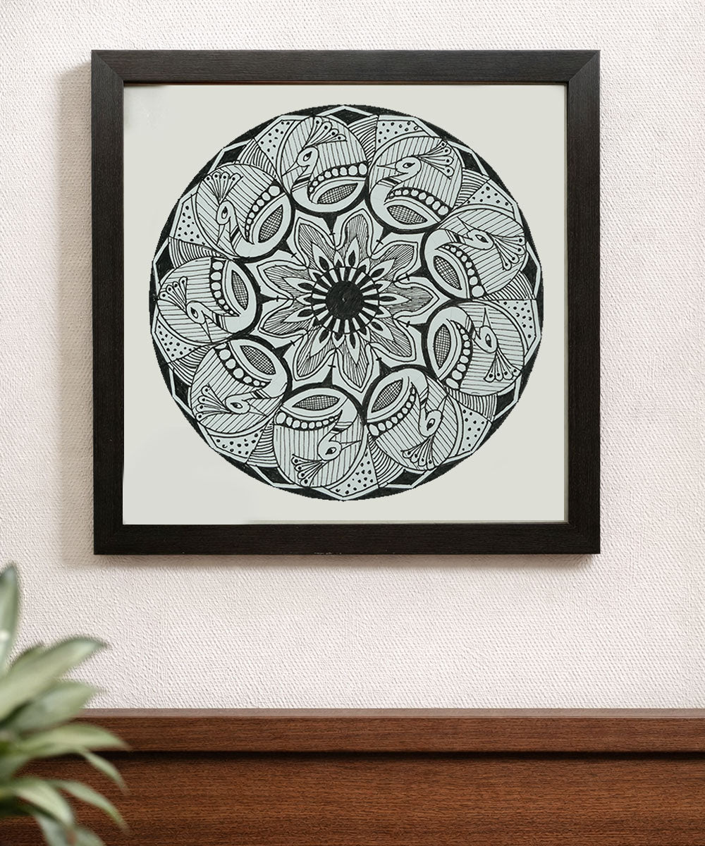 Handmade Mandala Art Frame Black Edition