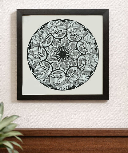Handmade Mandala Art Frame Black Edition