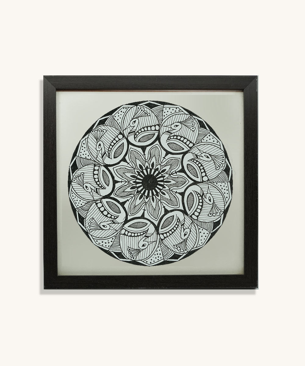 Handmade Mandala Art Frame Black Edition