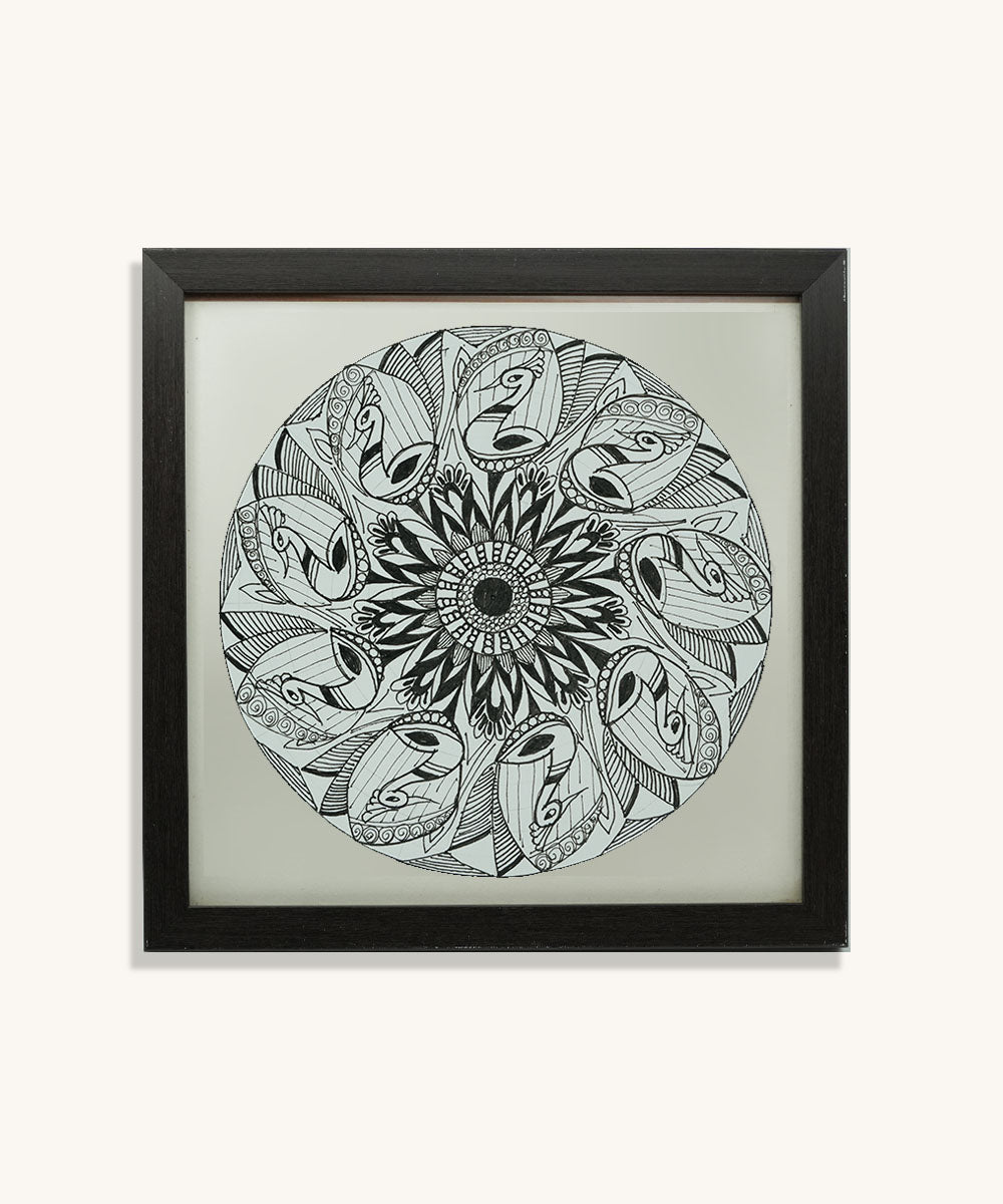 Handmade Mandala Art Frame Black Edition