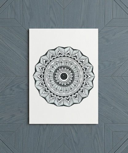 Handmade Mandala Art Frame Black Edition
