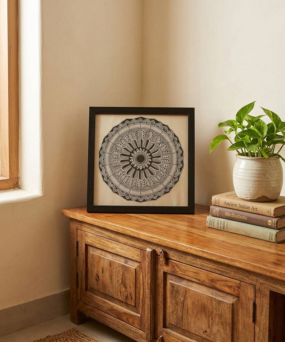 Handmade Mandala Art Frame Black Edition
