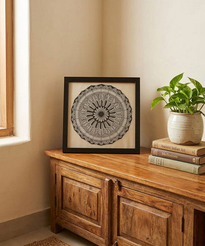 Handmade Mandala Art Frame Black Edition