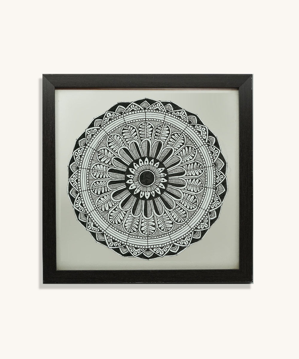 Handmade Mandala Art Frame Black Edition