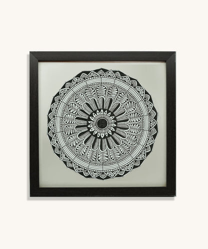 Handmade Mandala Art Frame Black Edition