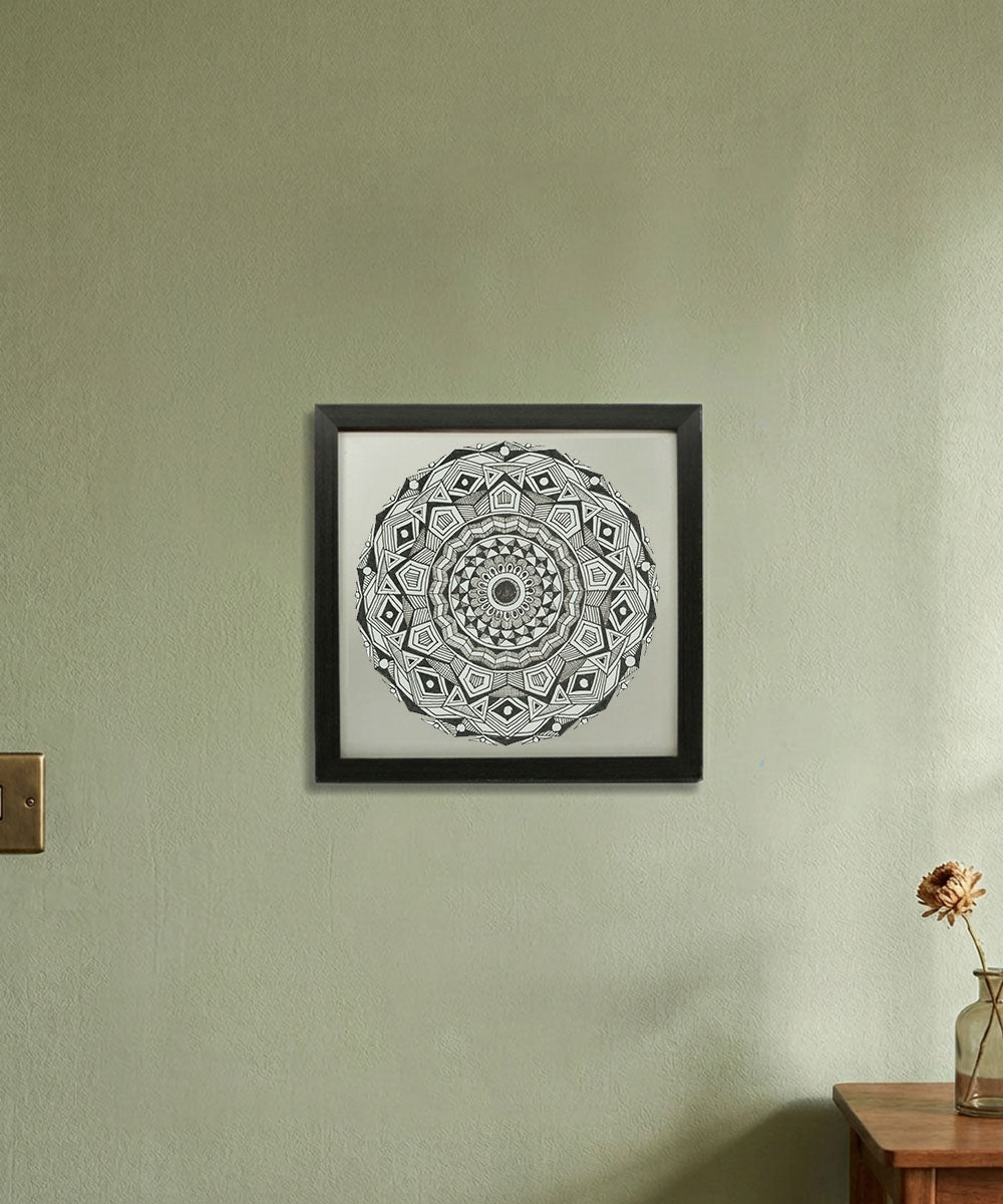 Handmade Mandala Art Frame Black Edition