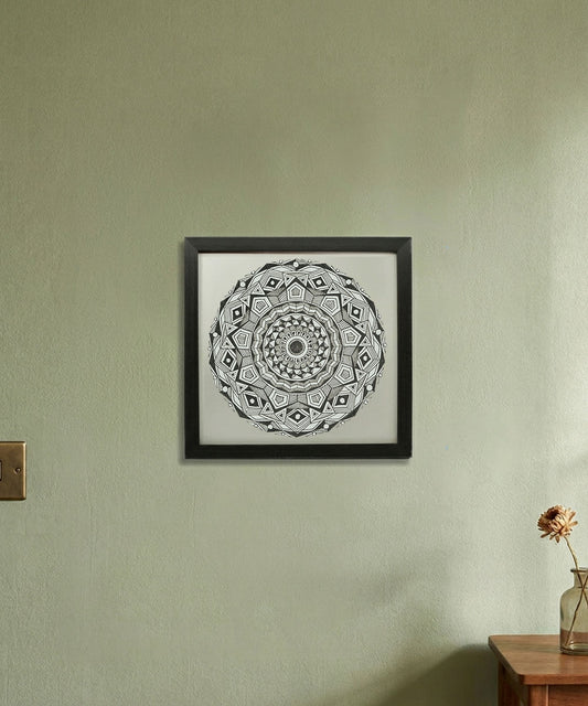 Handmade Mandala Art Frame Black Edition