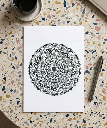 Handmade Mandala Art Frame Black Edition