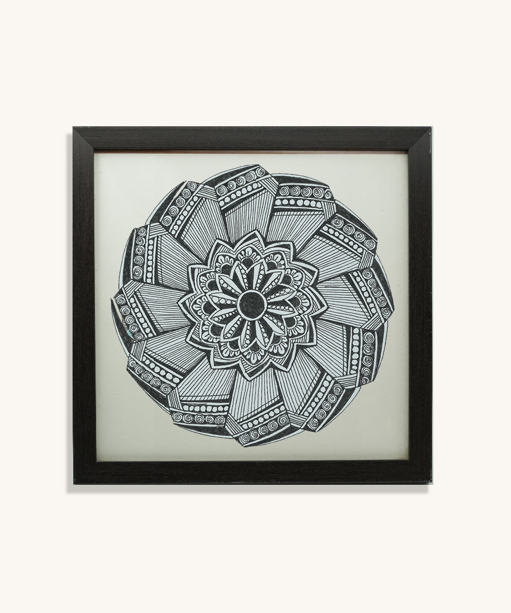 Handmade Mandala Art Frame Black Edition