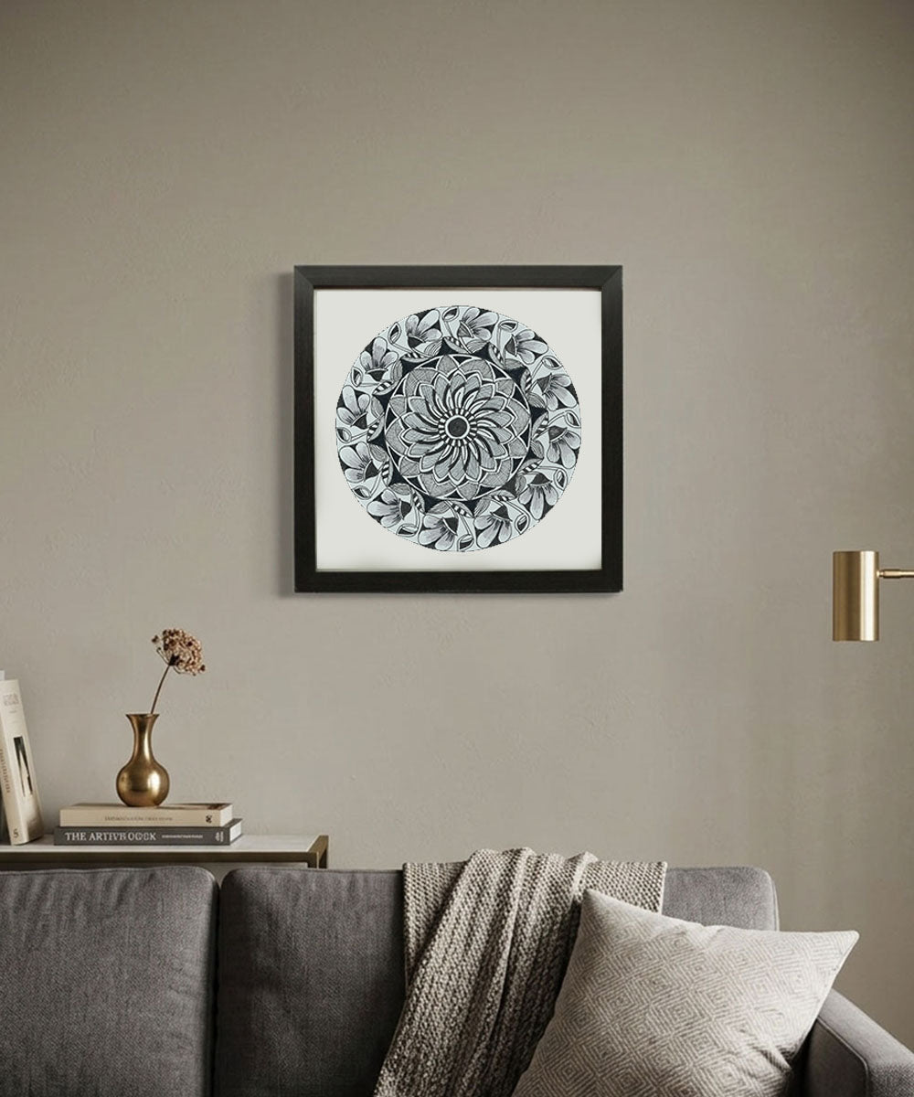 Handmade Mandala Art Frame Black Edition