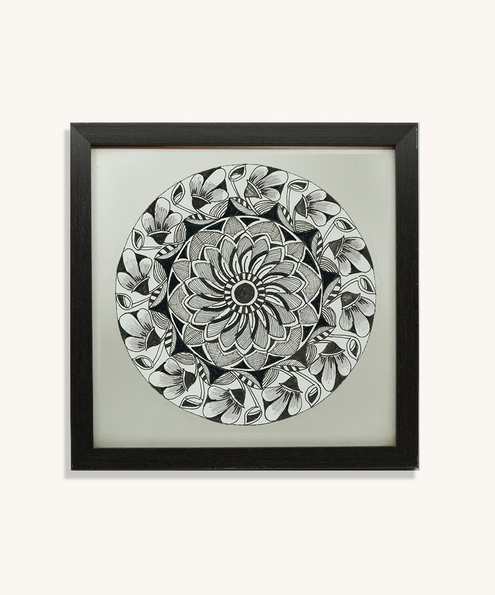Handmade Mandala Art Frame Black Edition