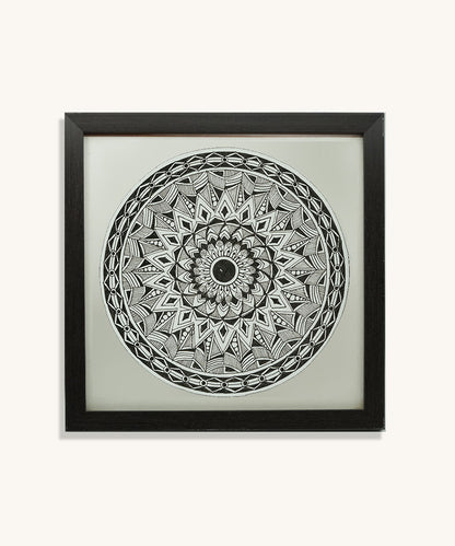 Handmade Mandala Art Frame Black Edition