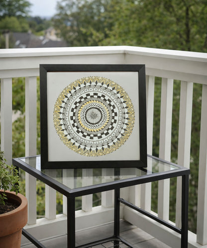 Handmade Mandala Art Frame Black Edition