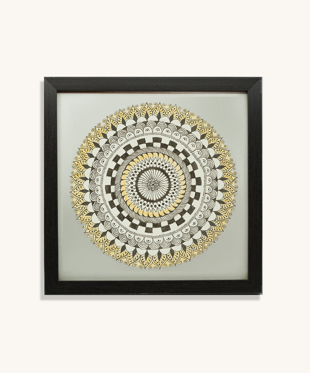 Handmade Mandala Art Frame Black Edition