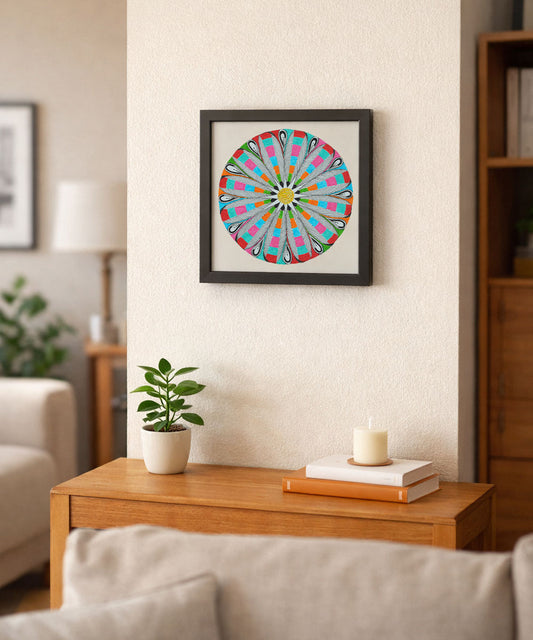 Handmade Mandala Art Frame Black Edition