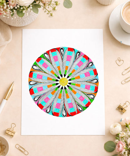 Handmade Mandala Art Frame Black Edition