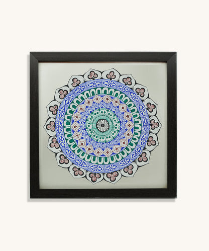 Handmade Mandala Art Frame Black Edition
