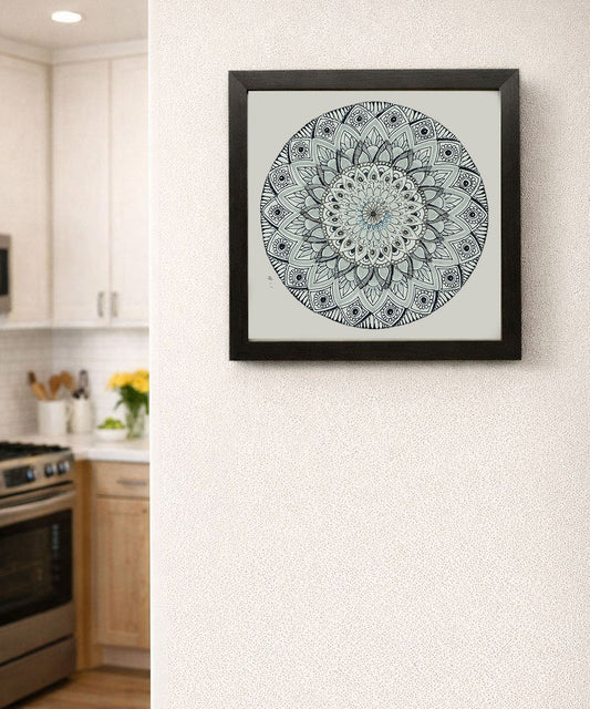 Handmade Mandala Art Frame Black Edition