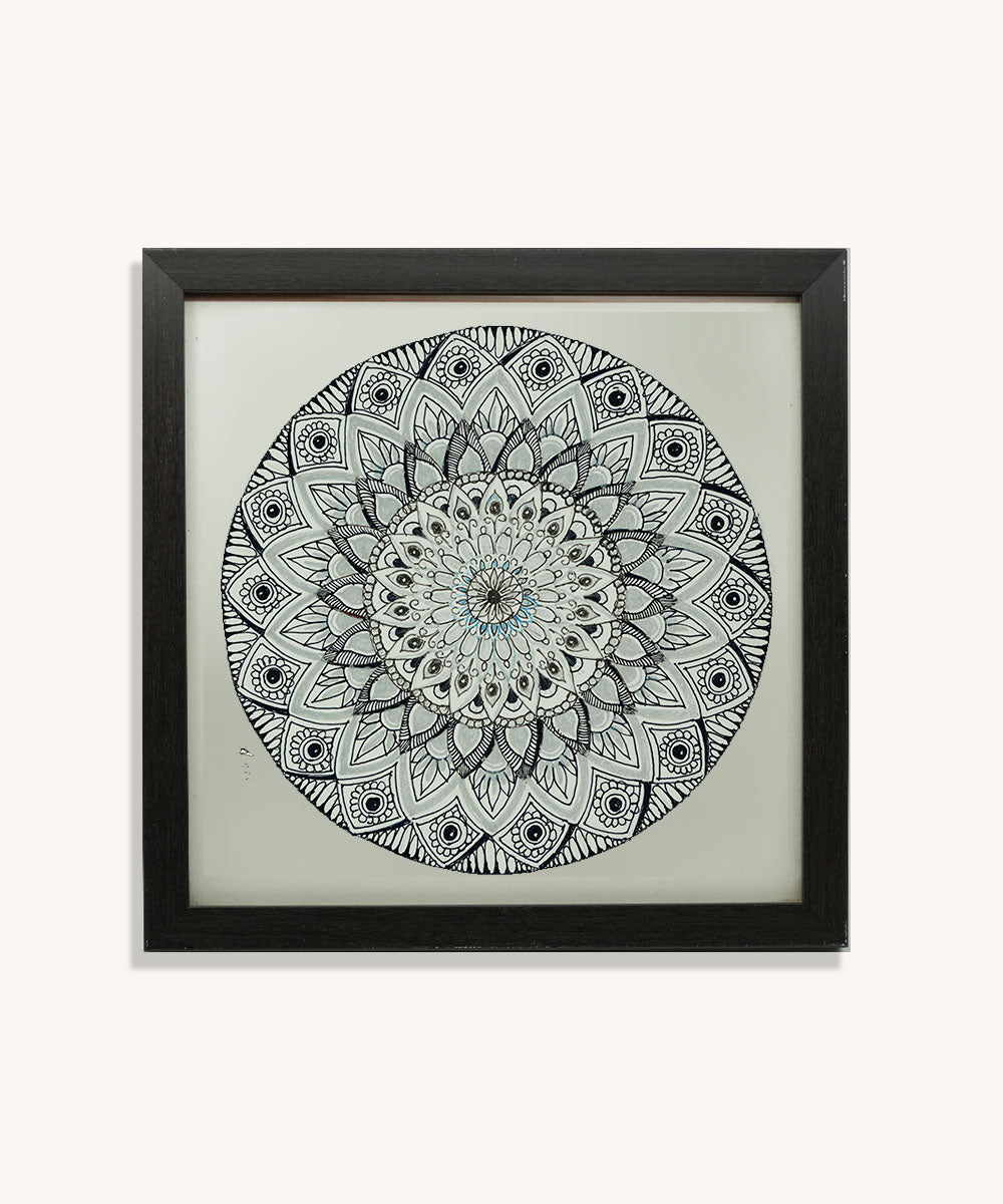 Handmade Mandala Art Frame Black Edition