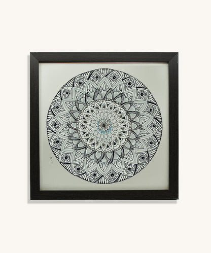 Handmade Mandala Art Frame Black Edition