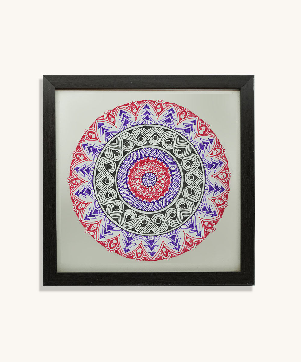 Handmade Mandala Art Frame Black Edition