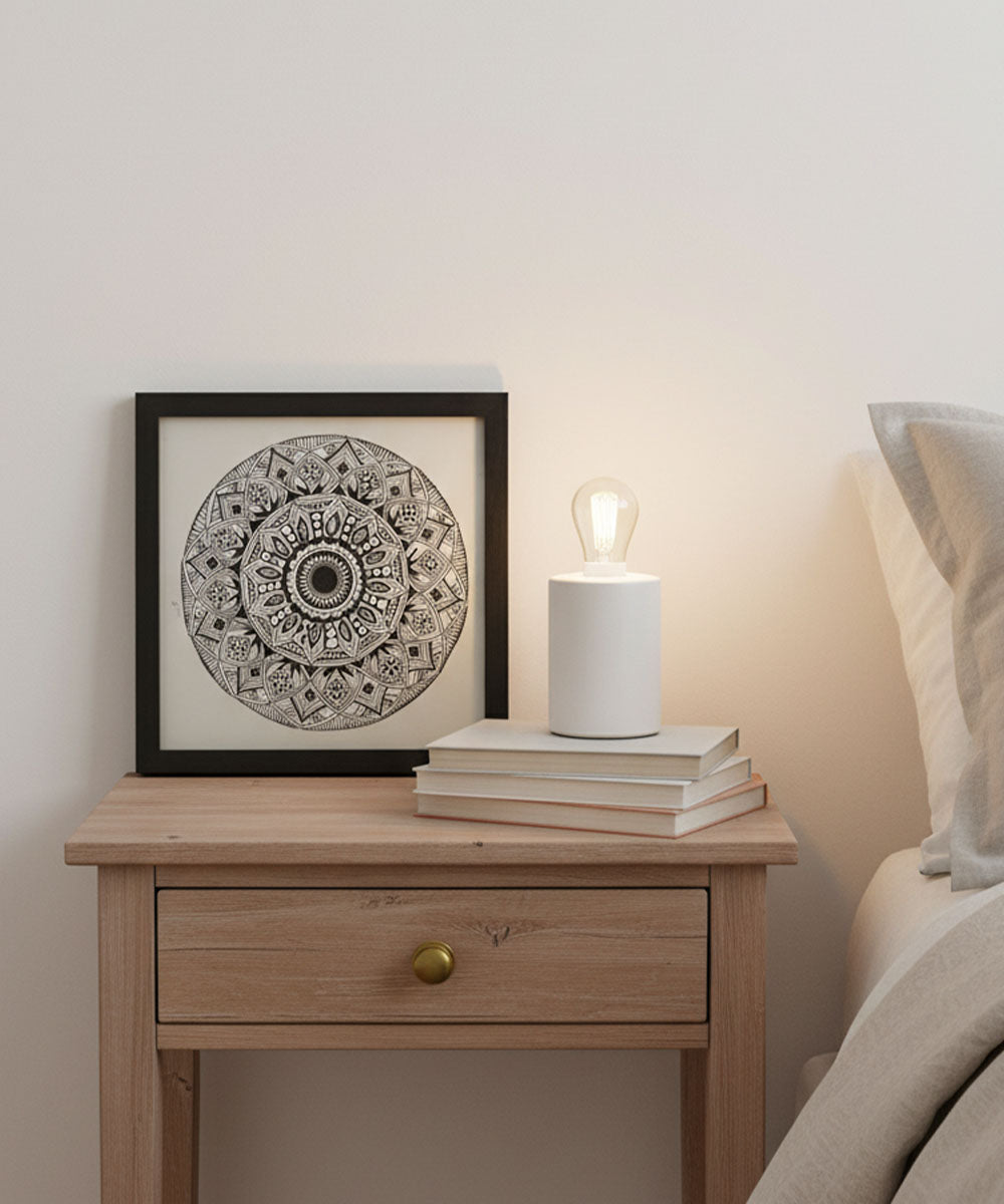 Handmade Mandala Art Frame Black Edition
