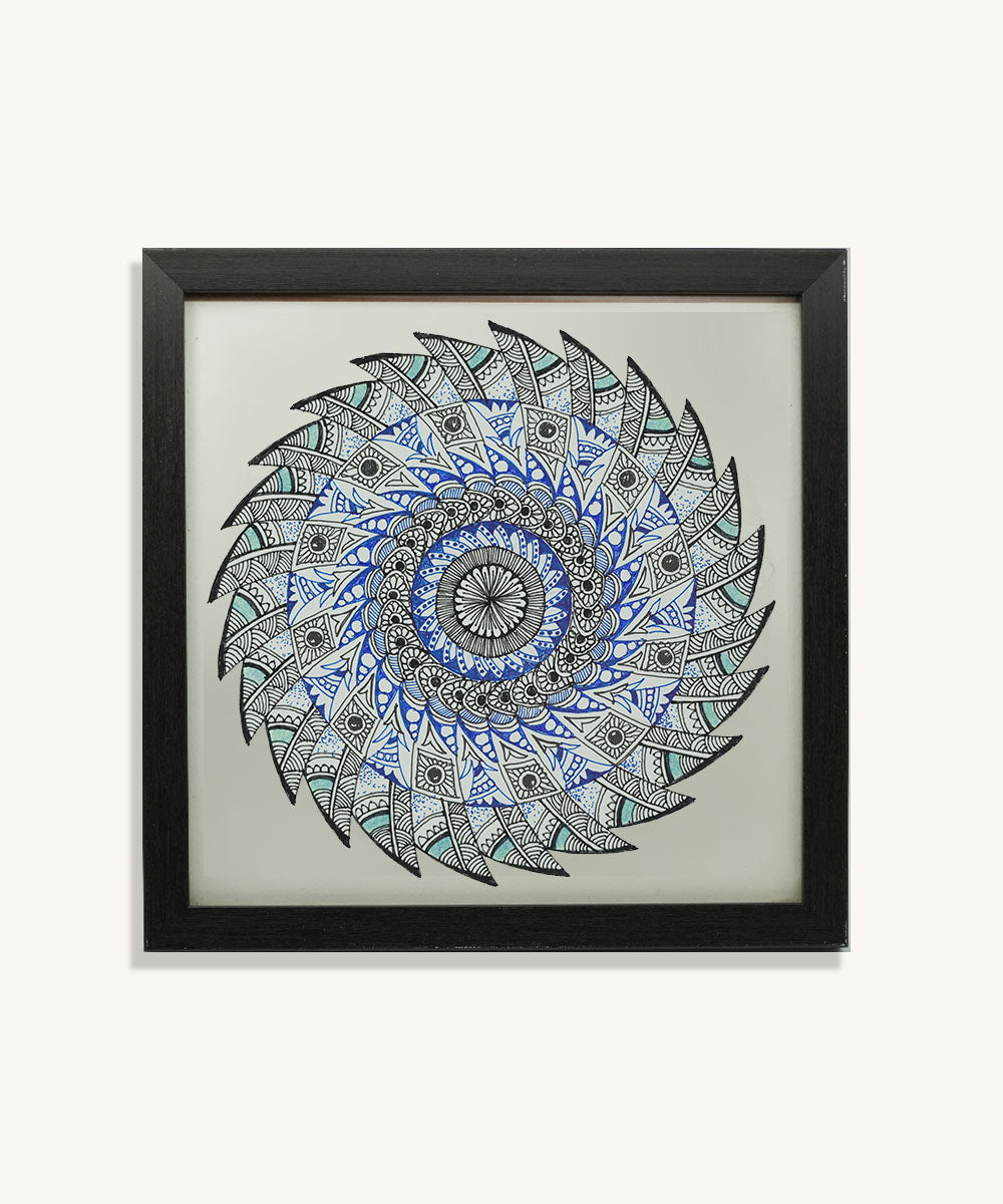 Handmade Mandala Art Frame Black Edition