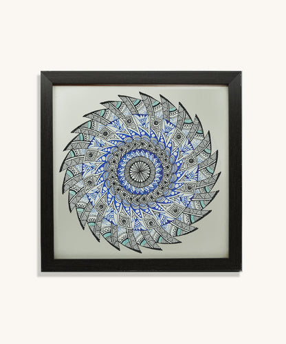 Handmade Mandala Art Frame Black Edition