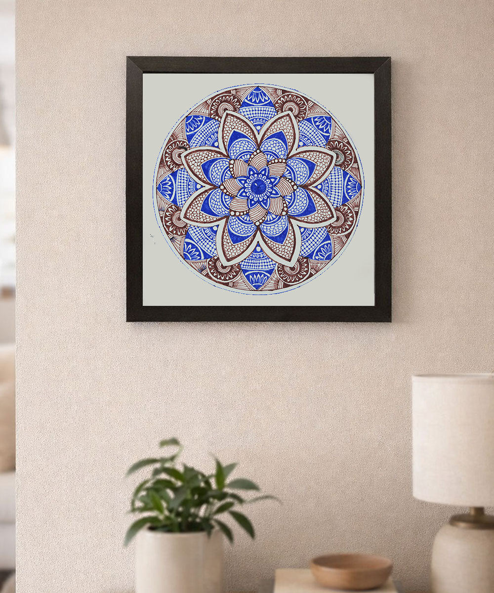 Handmade Mandala Art Frame Black Edition