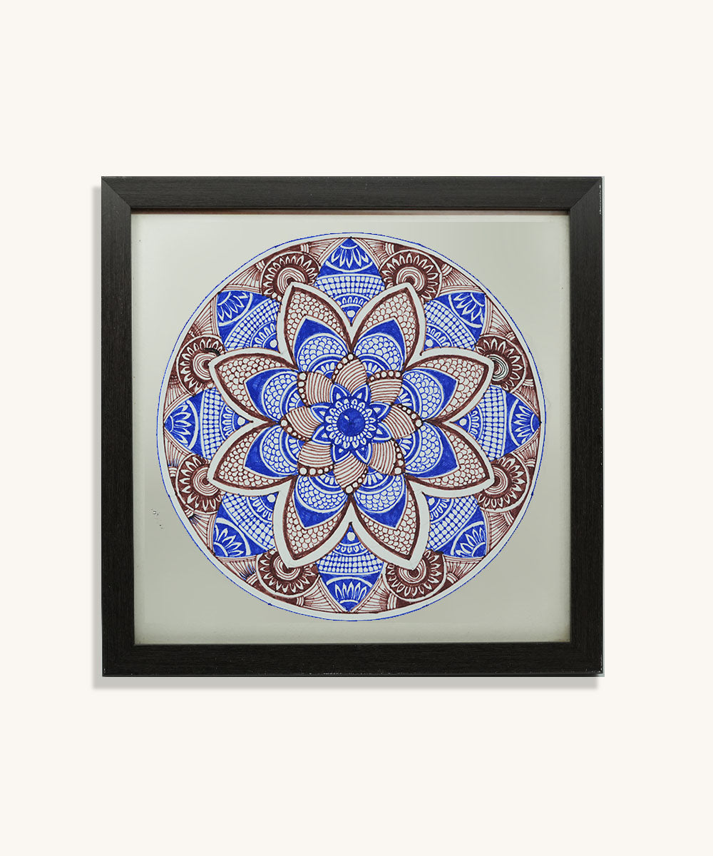 Handmade Mandala Art Frame Black Edition