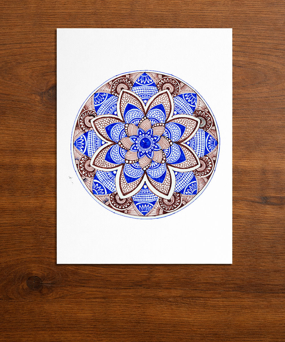 Handmade Mandala Art Frame Black Edition