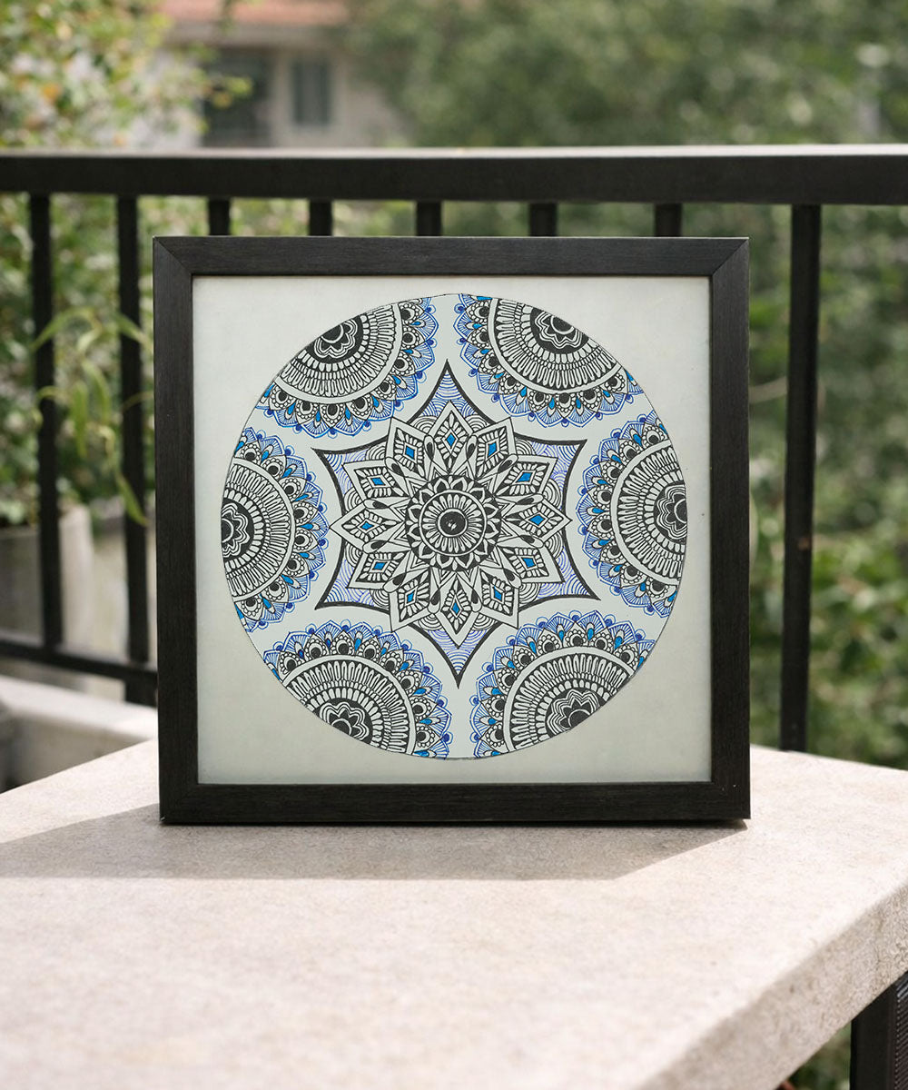 Handmade Mandala Art Frame Black Edition