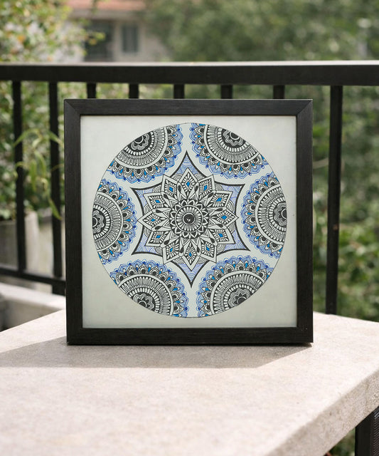 Handmade Mandala Art Frame Black Edition