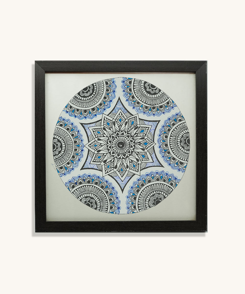 Handmade Mandala Art Frame Black Edition