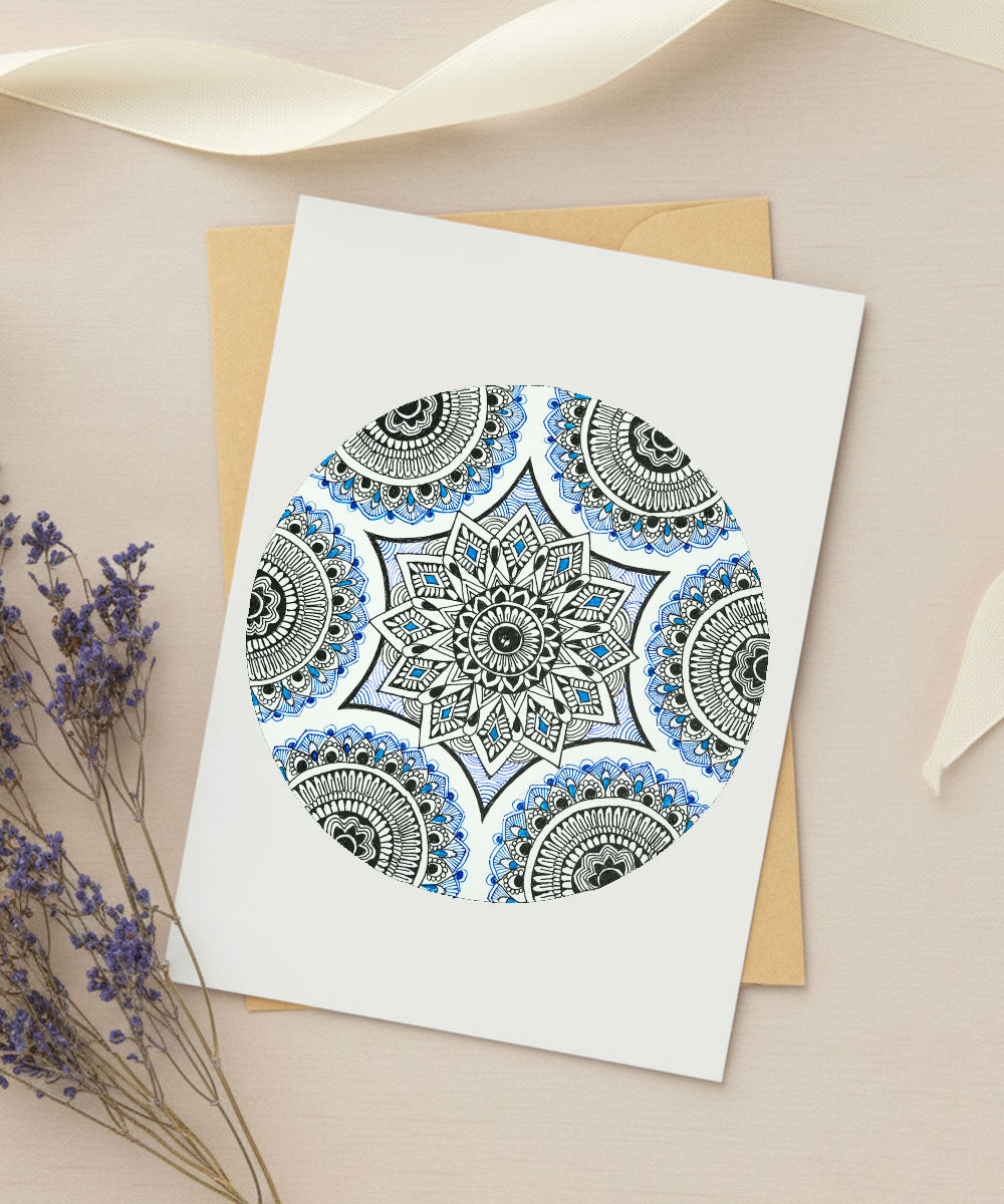 Handmade Mandala Art Frame Black Edition