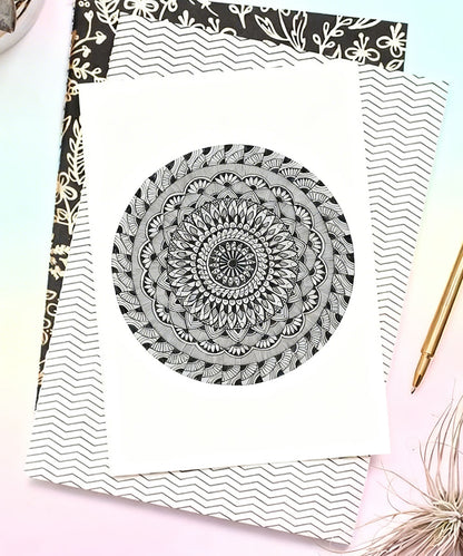 Handmade Mandala Art Frame Black Edition