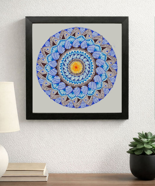 Handmade Mandala Art Frame Black Edition