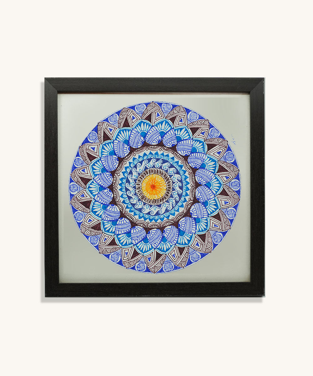 Handmade Mandala Art Frame Black Edition