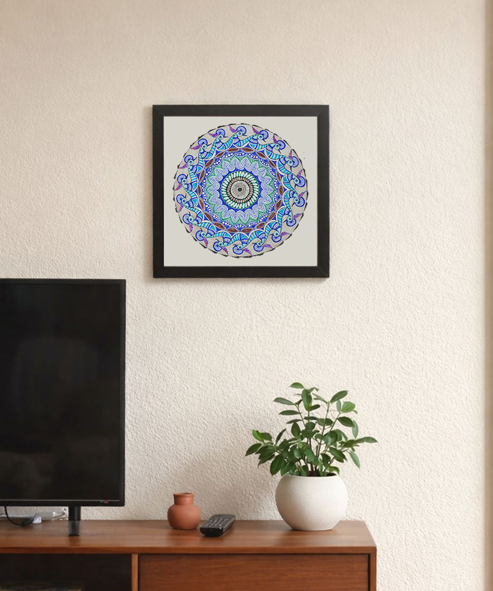 Handmade Mandala Art Frame Black Edition