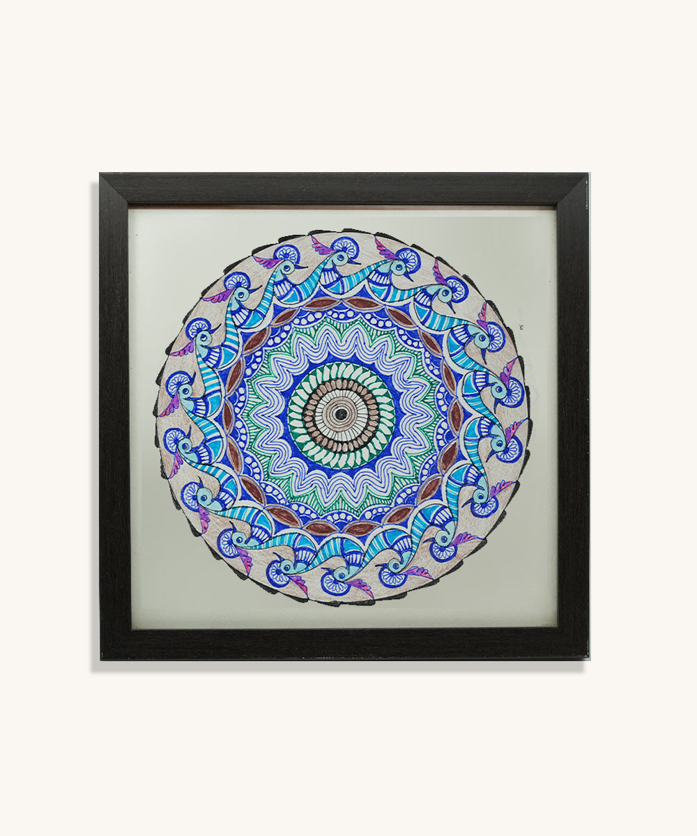 Handmade Mandala Art Frame Black Edition
