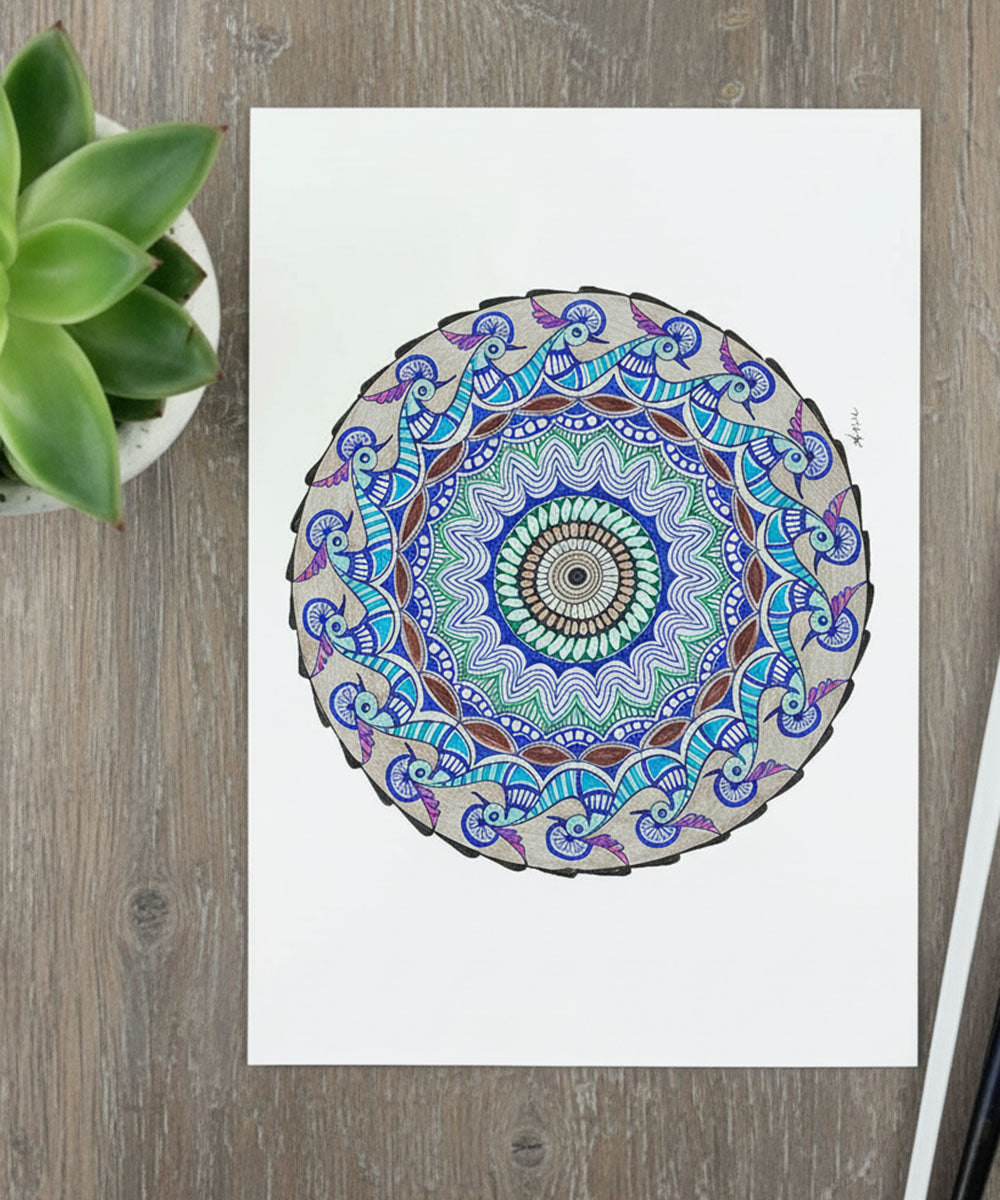 Handmade Mandala Art Frame Black Edition