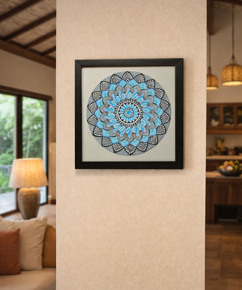 Handmade Mandala Art Frame Black Edition