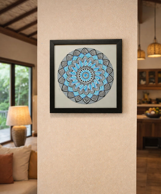Handmade Mandala Art Frame Black Edition