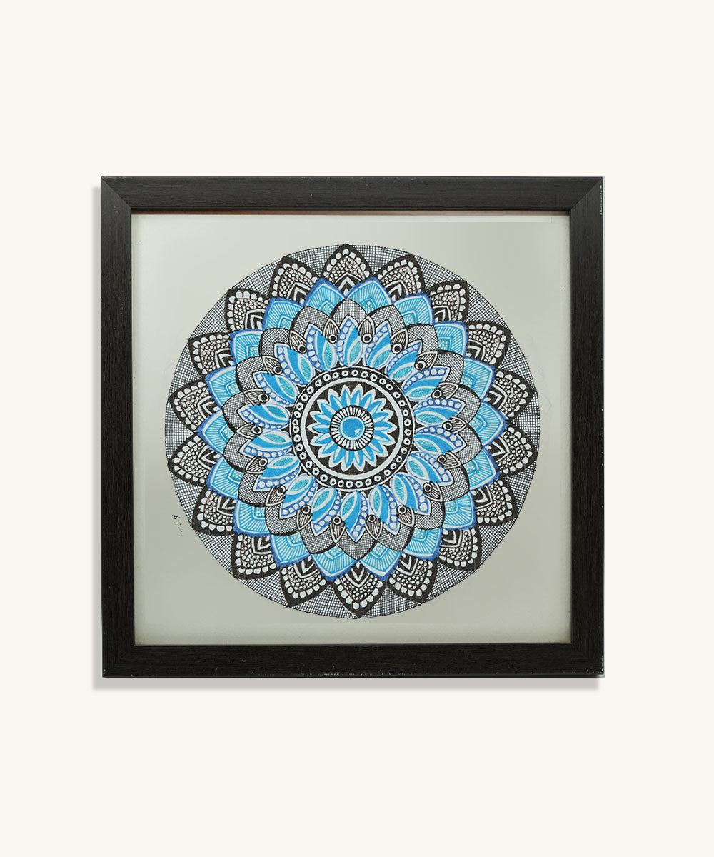 Handmade Mandala Art Frame Black Edition