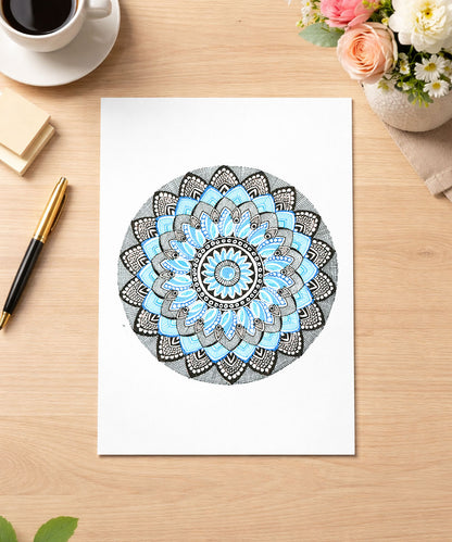 Handmade Mandala Art Frame Black Edition