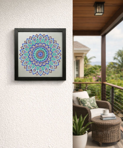 Handmade Mandala Art Frame Black Edition